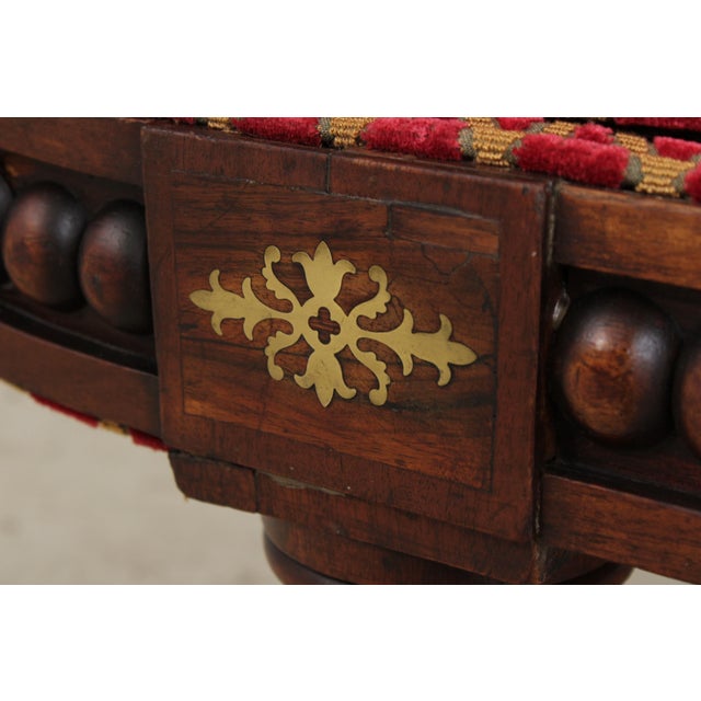 Antique English 19th C. Mahogany Fainting Couch Recamier For Sale - Image 15 of 18