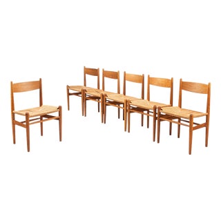 Model CH36 Dining Chairs in Oak by Hans J. Wegner Carl Hansen & Son, Denmark, 1970, Set of 6 For Sale