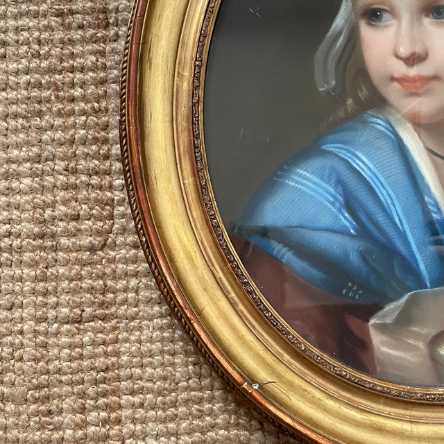 Portrait of a Young Girl, 19th Century, Pastel Artwork, Framed For Sale - Image 6 of 10
