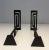 1970s Steel and Iron Modernist Andirons - A Pair For Sale - Image 9 of 13