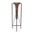 Kenneth Ludwig Chicago Bronze Euler Drop Vase with Black Iron Stand- Extra Large For Sale - Image 4 of 11