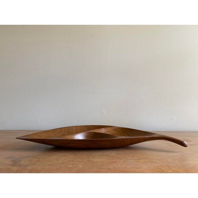 Emil Milan Sculptural Walnut Bowl For Sale - Image 11 of 13