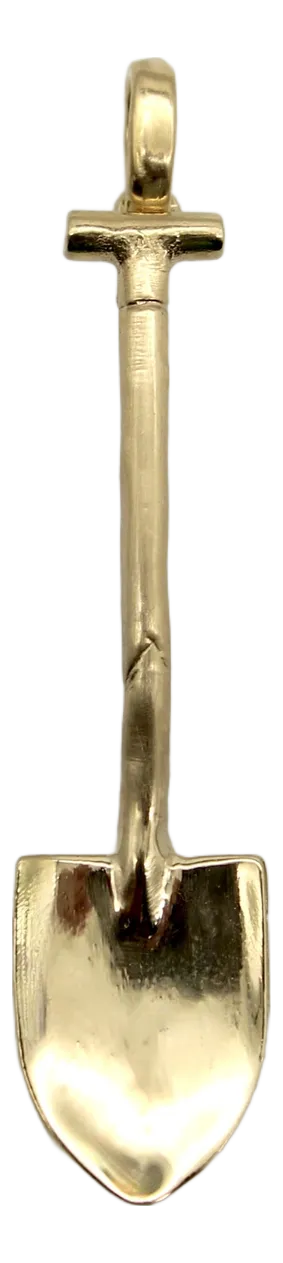 14k Gold Shovel Charm or Pendant
