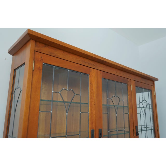 Stickley Cherry Mission Style China Cabinet For Sale - Image 15 of 18