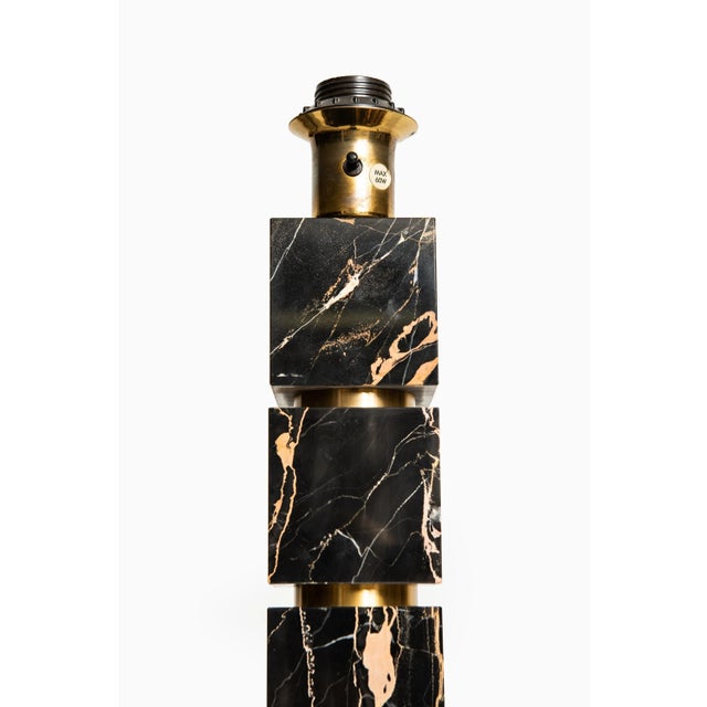 Swedish Marble & Brass Table Lamp from AB Stilarmatur, 1960s For Sale - Image 3 of 8