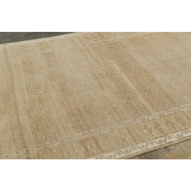Rug & Kilim Vintage Turkish Kars Rug in Beige With Subtle Geometric Motifs - Rug & Kilim For Sale - Image 4 of 7