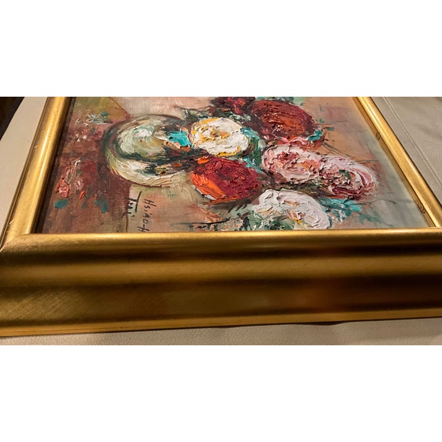 Hsiao-Hsia Tsai Hobbs (American/Chinese, 1927-2007), Still Life Oil on Canvas, Signedi Frame): 15"h X 12"w For Sale - Image 4 of 6