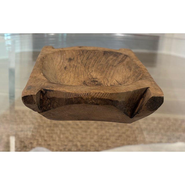 Antique Petite Scale Hand Carved Wooden Rustic French / European Bowl For Sale - Image 4 of 8