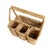 1980s Classic Wicker Flatware and Napkin Caddy Basket For Sale - Image 4 of 5