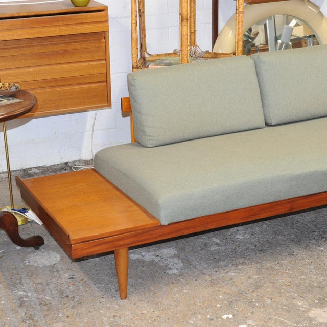 Vintage Scandinavian Daybed in Teak and Pale Green Fabric by Ingmar Relling for Ekornes, 1960s For Sale - Image 10 of 16