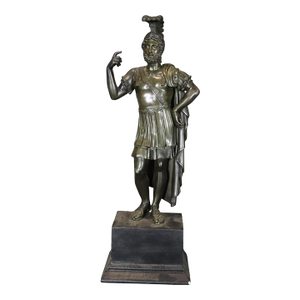 Very Intricate Cast Bronze Statue of a Roman Standing Proudly