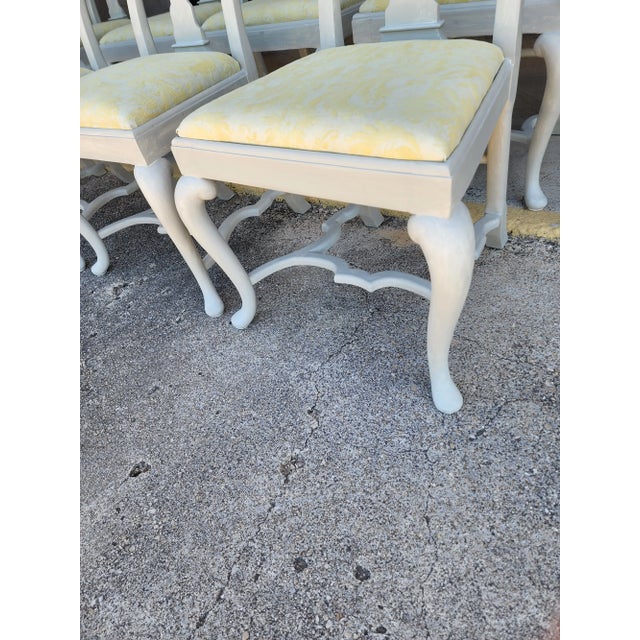 Textile Set of Eight Dining Chairs With Fortuny Fabric For Sale - Image 7 of 10