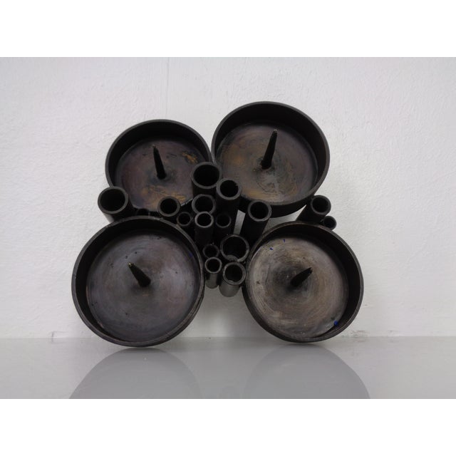 Brutalist Bronze Candleholder by Manfred Bergmeister for Ebersberg, Germany, 1960s For Sale - Image 14 of 18