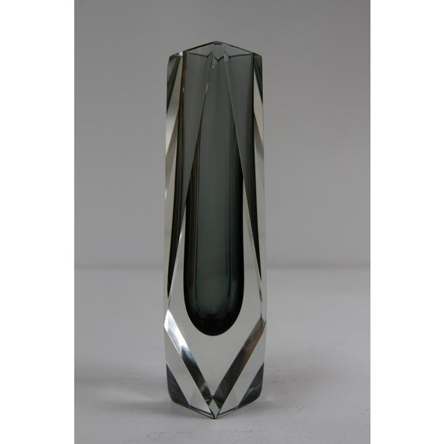 Flavio Poli Italian Murano Faceted Sommerso Glass Vase by Flavio Poli for Alessandro Mandruzzato, 1970s For Sale - Image 4 of 16