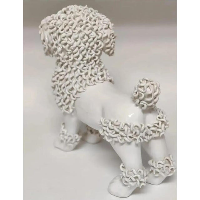 Ceramic Vintage Hollywood Regency Spaghetti Poodle Sculpture Circa 1950's For Sale - Image 7 of 11