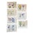 Authentic Charming Set of Seven 19th Century Hand Colored Botanical Flower Prints on Paper For Sale