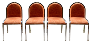 Space Age Side Chairs in the style of Maison Jansen, 1980s, Set of 4