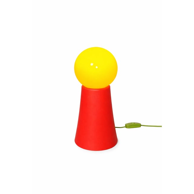 Glass Space Age Glass and Plastic Lamp from Pionek, 1970s For Sale - Image 7 of 7