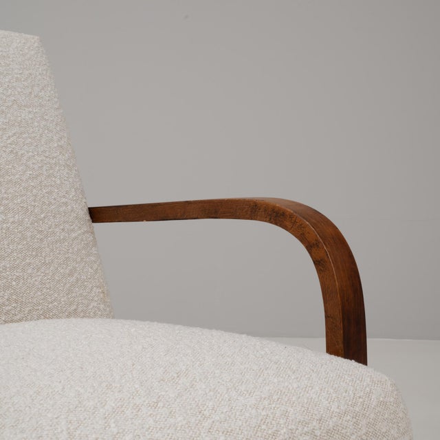 20th Century Czech Reclining Upholstered Armchair For Sale - Image 12 of 18