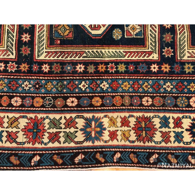 1900 - 1909 Nazmiyal Collection Antique Caucasian Shirvan Rug For Sale - Image 5 of 10