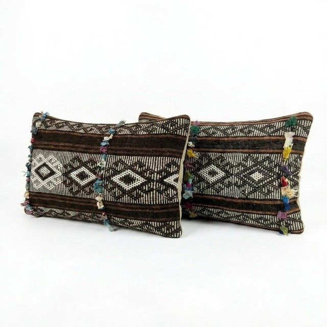 This beautiful 15'' x 24'' & 16'' x 24'' hand-woven Kilim pillow cover set was made from authentic Turkish kilim. The...