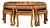 Mid-Century Modern Hand-Carved Asian Opium Nesting Table For Sale