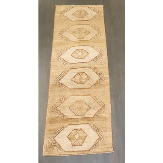 Vintage Zabihi Collection Geometric Tribal Turkish Runner - 2'7" x 7'10" For Sale - Image 4 of 8