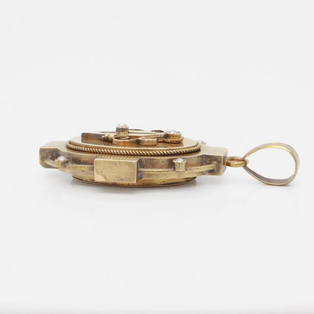 Antique Victorian 14k Gold and Seed Pearl Pendant Locket for a Necklace For Sale - Image 16 of 16