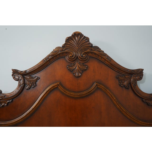 1990s Century King Size French Style Cherry Bed For Sale - Image 5 of 18