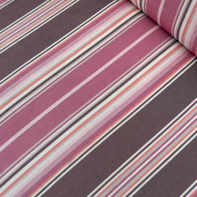 Contemporary Vintage Mitchell Gold Striped Slipper Chair For Sale - Image 3 of 13