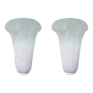 1960s Pink Shield Sconces, a Pair