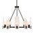 Modern Ellipse 10 Light Dark Bronze Chandelier For Sale - Image 3 of 8