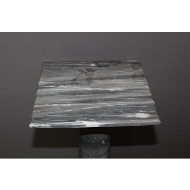 Antique Column in Turquin Blue and Red Marble, 1800s For Sale - Image 4 of 11