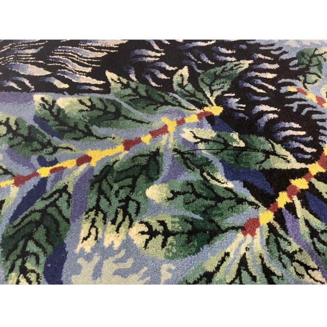 Jean Lurcat 1950s Jean Lurcat “Le Bouc Bleu” Wool Tapestry For Sale - Image 4 of 12