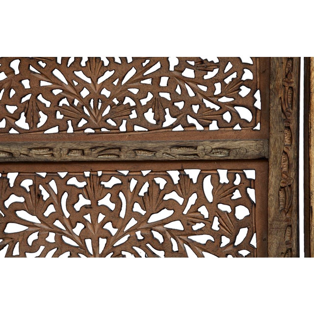 Vintage Handcrafted Wood Screen; Room Divider For Sale - Image 12 of 12