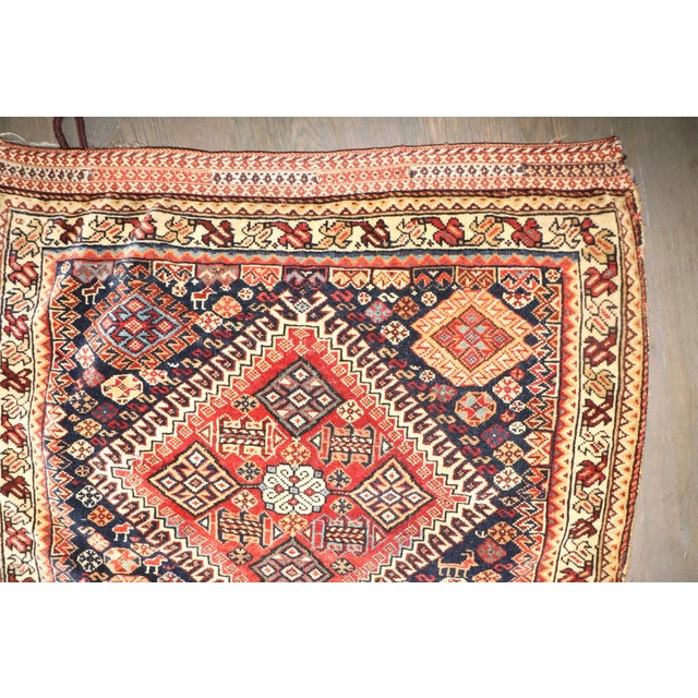 Antique Qashghai Persian Textile Bagrug no. j5222 For Sale - Image 4 of 8
