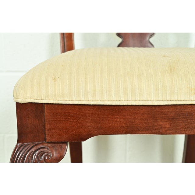 Brown Thomasville Chippendale Carved Cherry Wood Dining Chairs, Set of Six For Sale - Image 8 of 13