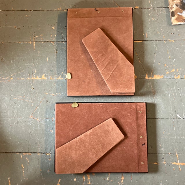 1980’s 2 Original Wayne Cunningham Small Abstract Ink Drawings Vintage Tabletop Frames-Set of 2 For Sale - Image 4 of 5