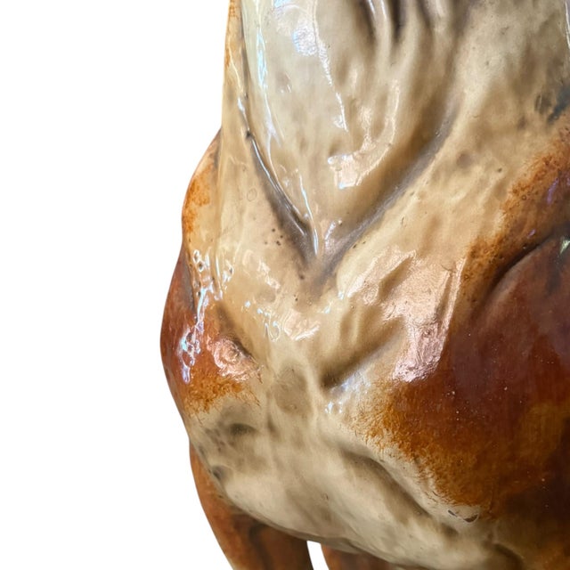 Large Mid-Century Hand Painted Cast Composite Boxer Dog Sculpture For Sale - Image 10 of 10