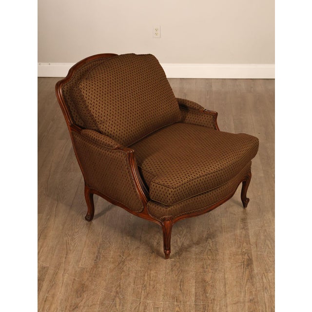 French Ethan Allen French Louis XV Style 'Versailles' Armchair and Ottoman For Sale - Image 3 of 18