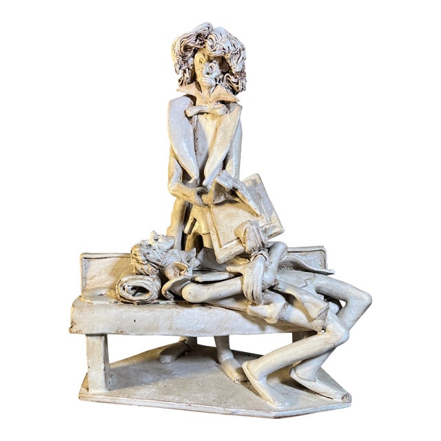 1970s Vintage Glazed Ceramic Pottery Sculpture by Dino Bencini Italy For Sale