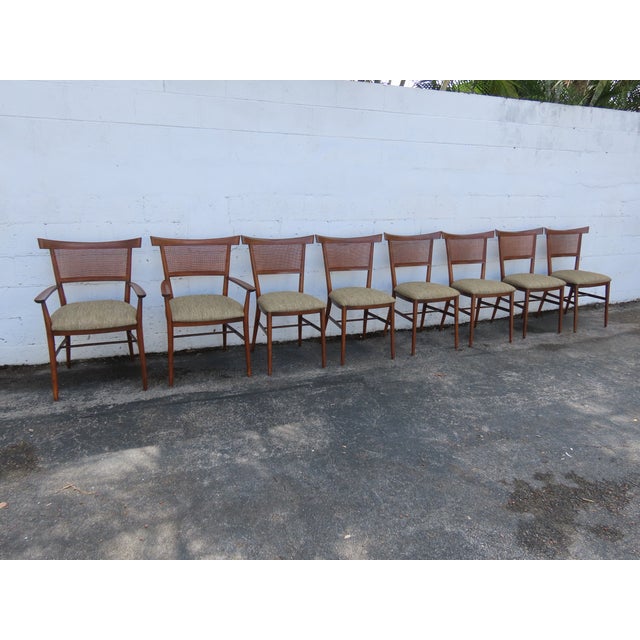 Paul McCobb for Planner Group Mid Century Caned Dining Chairs Set of Eight 6323 For Sale - Image 11 of 18