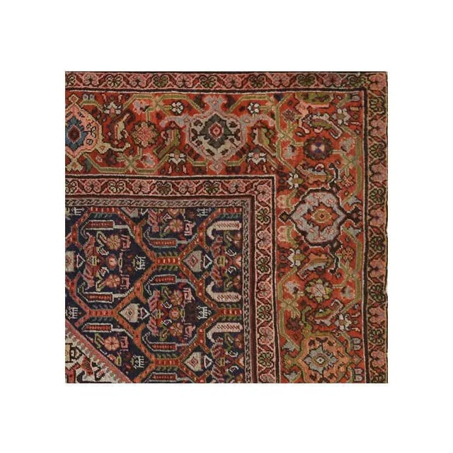 1920s Antique Persian Mahal Area Rug 8'10"×11'5" For Sale - Image 4 of 6
