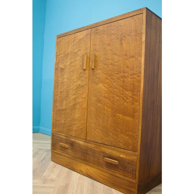 1950s Vintage Art Deco Burr Walnut Compactum Wardrobe, 1950s For Sale - Image 5 of 10