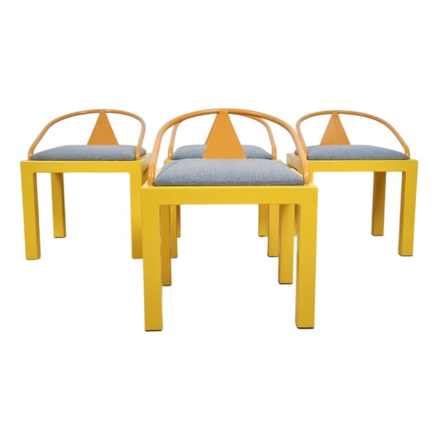 Postmodern Armchairs, 1980s, Set of 4 For Sale