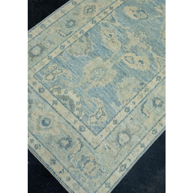 Turkish Turkish Oushak Runner Rug 2'10" x 11'10" #17808 For Sale - Image 3 of 8