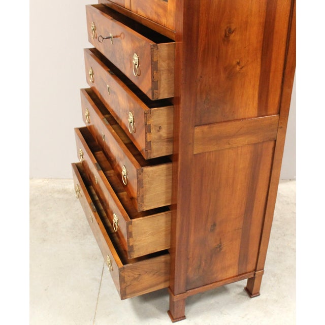 Empire Walnut Display Chest of Drawers, 19th Century For Sale - Image 10 of 17