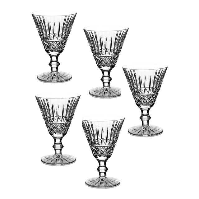 Waterford Tramore Water Goblets Glasses Vintage Crystal - Set of 5 For Sale