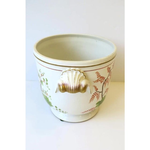 Italian Planter Cachepot Jardinière Pheasant Bird by Mottahedeh, Italy For Sale - Image 9 of 11