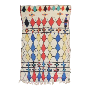 Abstract Moroccan Vintage Rug, 4'1'' X 7'